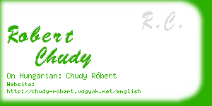 robert chudy business card